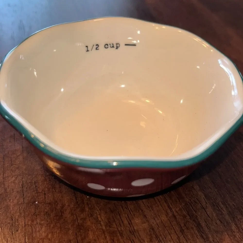 Set of 4 Pioneer Woman Nesting Measuring Cups -Different Floral Ceramic Bowls